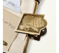ANATTASOUL Clip per Quaderno da Viaggio in Lega Vintage con Tema Lettera D'Amore E Rosa in Metallo Bronzo Antico Midori Clip Decorative per Raccoglitori di Pagine di Diario per Viaggiatori
