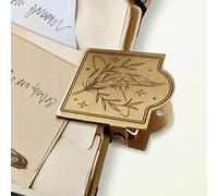 ANATTASOUL Clip per Quaderno da Viaggio in Lega Vintage con Tema Piuma E Foglia in Metallo Bronzo Antico Midori Clip Decorative per Raccoglitori di Pagine di Diario per Viaggiatori