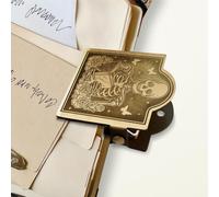 ANATTASOUL Clip per Quaderno da Viaggio in Lega Vintage con Tema Scheletro E Libro in Metallo Bronzo Antico Midori Clip Decorative per Raccoglitori di Pagine di Diario per Viaggiatori