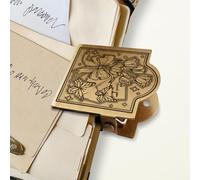 ANATTASOUL Clip per Quaderno da Viaggio in Lega Vintage con Tema Tulipano E Lettera in Metallo Bronzo Antico Midori Clip Decorative per Raccoglitori di Pagine di Diario per Viaggiatori