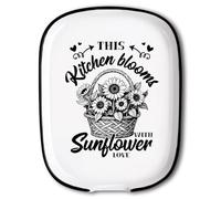 ANATTASOUL Porta Mestoli Da Cucina, Poggia Mestolo Cucina, Poggiamestoli Ceramica, Porta Utensili Poggiamestolo In Ceramica, Lavabile In Lavastoviglie(Girasole)