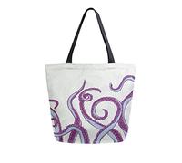 Anatty Borsa tote in tela da donna, Oceano Mare Animali Polpo Borsa a tracolla grande casual Borsa per la spesa Borse per la spesa