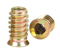 Anawakia 20 pezzi boccole filettate, dadi a testa esagonale, in acciaio al carbonio zincato, M6 M8 M10, filettatura completa Hex (M8 x 25 mm)