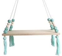 Anawakia Mensola da parete Nordica con corde galleggianti, da appendere per decorare la casa o i bambini, la camera da letto, il muro (verde)