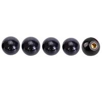 Anawakia Pomello in bachelite, con cambio di velocità a sfera, manico rotondo, con inserto in rame, con filettatura nera (5,4 x 16 mm)