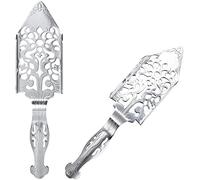 Anawakia Spoon - Set di 2 cucchiai per assenzio, in acciaio inox, filtro per bevande in vetro per bar da cocktail