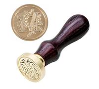 Anawakia - Timbro per sigillo, stile vintage, con sigillo a forma di cera, dalla A alla Z, con manico in legno, 26 lettere, fai da te, 1 pezzo, lettera M