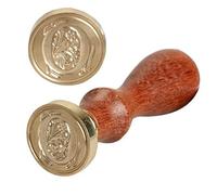 Anawakia - Timbro per sigillo, stile vintage, con sigillo a forma di cera, dalla A alla Z, con manico in legno, 26 lettere, fai da te, 1 pezzo, lettera O