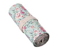 Anawakia Wrap Tela Matita Wrap Portapenne Portamatite da Viaggio Portamatite Colore Astuccio Roll-up Organizzatore, Fiore verde., 24 Slots, Sportivo