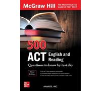 Anaxos Inc. 500 ACT English and Reading Questions to Know by Test Da (Tascabile)