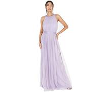 Anaya with Love Ladies Maxi Dress for Women Halter Neck Long Sleeveless with Belt A Line Evening Gown Ball Prom Wedding Guest Bridesmaid Vestito, Dusty Lilac, 44 Donna
