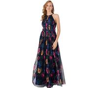 Anaya with Love Ladies Maxi Dress Women Halter Neck Sleeveless Back Keyhole Long for Wedding Guest Prom Ball Evening Gown Bridesmaid Vestire, Floral, 50 da Donna