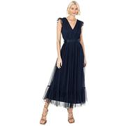 Anaya with Love Maxi Abito da Donna con Scollo a V, Senza Maniche, con Volant, per Matrimoni, Damigelle d'Onore, Balli Studenteschi, Vita Alta Impero