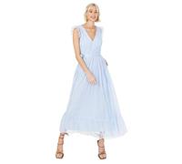 Anaya with Love Maxi Abito da Donna con Scollo a V, Senza Maniche, con Volant, per Matrimoni, Damigelle d'Onore, Balli Studenteschi, Vita Alta Impero