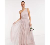 Anaya With Love Tall - Vestito lungo per damigella monospalla in tulle rosa 40