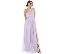 Anaya with Love Womens Ladies Maxi One Cold Shoulder Dress with Slit Split Sleeveless Prom Wedding Guest Bridesmaid Ball Evening Gown, Vestito Donna, Dusty Lilac,