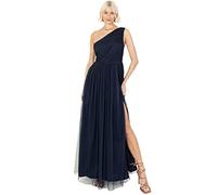 Anaya with Love Womens Ladies Maxi One Cold Shoulder Dress with Slit Split Sleeveless Prom Wedding Guest Bridesmaid Ball Evening Gown Vestito, Navy Blue, 48 Donna