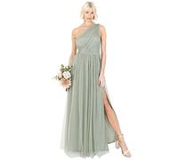 Anaya with Love Womens Ladies Maxi One Cold Shoulder Dress with Slit Split Sleeveless Prom Wedding Guest Bridesmaid Ball Evening Gown Vestito, Forest Green, 46 Donna