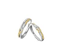 ANAZOZ Anelli Argento 925 Coppia Personalizzati, Rami, Anelli Donna Argento Oro Regolabili