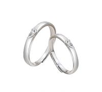 ANAZOZ Anelli Argento 925 Uomo e Donna Fidanzamento, Puzzle Cuore con Zirconia Cubica, Anelli Argento Donna Regolabili
