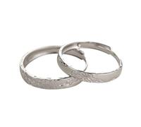 ANAZOZ Anelli Argento Sterling Donna Uomo Personalizzabili, Geometrico, Anelli in Argento Regolabili