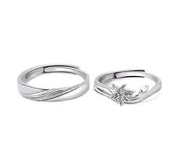 ANAZOZ Anello Argento Sterling Donna e Uomo Incisione Personalizzabile, Fiore, Anello Fidanzamento Regolabile Argento