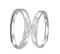 ANAZOZ Anello Argento Sterling Uomo Donna Matrimonio, Puzzle Farfalla, Anelli Argento Regolabili Uomo