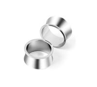 ANAZOZ Dilatatore 18mm Orecchio,Dilatatori Plug Acciaio Chirurgico 2 Pcs Tunnel per Orecchio Cavo Rotondo Tunnel Piercing Orecchio Argento