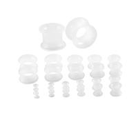 ANAZOZ Dilatatore Orecchio 3-20 mm,Dilatatore Silicone Lobo Tunnel per Orecchio 22 Pezzi Cerchio Varie Misure Trasparente Set Dilatatori Lobo Tunnel Trasparente
