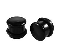 ANAZOZ Dilatatore Orecchio 8mm,Dilatatori di Pietra 2 Pezzi Dilatatore Plug Orecchio Pietra Nera Dilatatori Lobo Set Nero