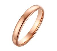 ANAZOZ FEDI Personalizzate Anello Donna Fedina,Anello Donna Tungsteno Anello Rotondo Lucido Anelli Oro Rosa Misura 20(60mm)