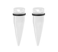 ANAZOZ Orecchino 20mm Dilatatore,Dilatatori Lobo Acrilico 2 Pezzi Orecchino Dilatatore con Cono Tappi per Orecchini Trasparente