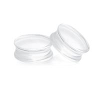 ANAZOZ Piercing Dilatatore 5mm,Set Dilatatori Lobo Acrilico Tappi Orecchie 2Pcs Rotonda Dilatatori Lobo Plug Trasparente