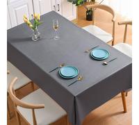 ANAZOZ Tovaglia Grande Quadrata Tinta Unita Tovaglia Tavolo 120 W x 120 L CM,Tovaglie PVC Antimacchia Grigio Scuro