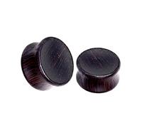 ANAZOZ Tunnel Piercing 22mm,Orecchini di Legno Dilatatore Tunnel Plug 2Pcs Legno Tunnel Piercing Orecchio Nero