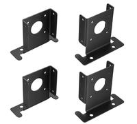 ANBEEISS 4 Pz Supporto per Pali Regolabile, Nero, 90 mm