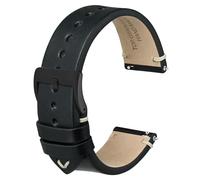 Anbeer Cinturino in pelle pieno fiore con barra a molla a sgancio rapido per uomo e donna,larghezza cinturino 18mm 20mm 22mm