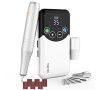 ANBEISTEE Fresa per Unghie Professionale Ricaricabile a 35000 RPM, Controllo Touch Screen, Durata Della Batteria 15+h Kit Lima per Unghie Elettrica Portatile