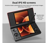 Anbernic RG DS Console Portatile Retro Doppio Schermo Android 14 128GB Black Red