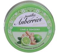 Anberries Pastiglie Lime e Zenzero 50 g Caramelle