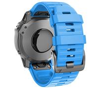 ANBEST Cinturino Compatibile con Garmin Fenix 6X Pro/7X, Braccialetto di Ricambio in Silicone Sportivo per 5X/Enduro/Enduro 2/Descent MK2, Blu