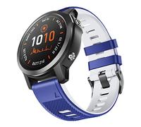 ANBEST Cinturino in Silicone Compatibile con Fenix 6X/Fenix 5X Cinturino, Ricambio a Sgancio Rapido da 26mm Cinturino con Fibbia a Vite per Descent MK1/Tactix Delta/Fenix 3/3HR, Blu Scuro/Bianco