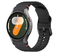 ANBEST Cinturino in Silicone per Samsung Galaxy Watch 7 6 5 Cinturino 40mm 44mm, Braccialetto di Ricambio No Gap con Linea Decorativa Intrecciata per Galaxy Watch 6 Classic 43mm 47mm/Galaxy Watch FE