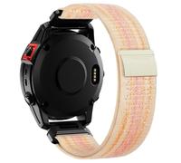 ANBEST Cinturino per Garmin Fenix 7 Pro/Fenix 6 Pro/EPIX, Cinturino in Nylon a Velcro da 22 mm con Passante per Fenix 5/EPIX Pro 47 mm/Forerunner 955/945/935/965/745 (Galassia/Rosa)