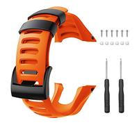 ANBEST Cinturino Sportivo Morbido TPU Compatibile con Suunto Ambit 3/Suunto Ambit 3 Peak, 24 mm x 250 mm, Arancia