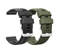 ANBEST Compatibile con Forerunner 255S/Vivoactive 4S/Venu 2S Cinturino, 18mm Silicone Sports Bracciale Sostituito per Garmin Vivomove 3S/Withings Cinturino per Donna e Uomo, Nero+Army Green