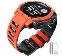 ANBEST Compatibile con Garmin Instinct Cinturino, Bracciale in Morbido Silicone di Ricambio per Garmin Instinct Esports/Solar/Tide/Tactical GPS Smart Watch Fuoco/Nero