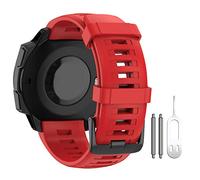 ANBEST Compatibile con Garmin Instinct Cinturino, Bracciale in Morbido Silicone di Ricambio per Garmin Instinct Esports/Solar/Tide/Tactical GPS Smart Watch, Rosso