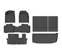 ANBINGO® Set completo di tappetini per auto e bagagliaio, per Honda Pilot 2009-2015, impermeabili, per tutte le condizioni atmosferiche, in TPE, colore nero