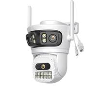 ANBIUX 2K Telecamera Wi-Fi Esterno,2,4/5G WiFi 360° PTZ, 3 in 1 Telecamera Esterno, Visione Notturna a Colori, Rilevamento Intelligente, Audio Bidirezionale, Cloud Gratuito, IP66